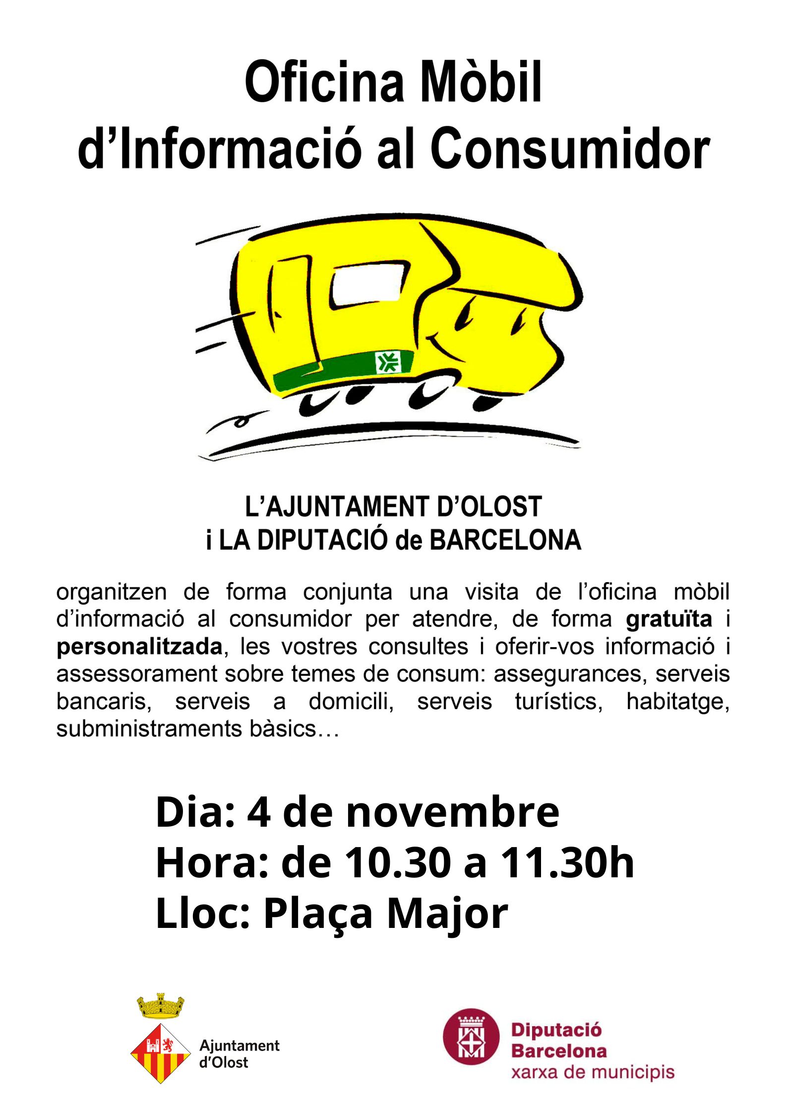 Propera Visita Oficina Atenció Consumidor